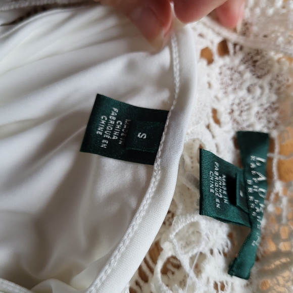 NWT RALPH LAUREN KNEE LENGTH EXCLUSIVE WINTER WHITE CROCHETED COTTON DRESS SMALL - Picture 14 of 14